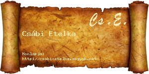 Csábi Etelka névjegykártya