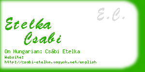 etelka csabi business card