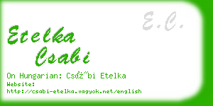 etelka csabi business card